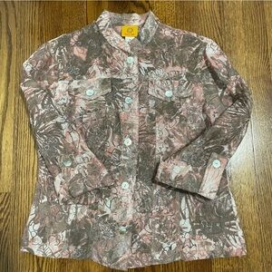 **4/$12** Ruby Rd. Sheer Lightweight Shirt Jacket Size 8 Sparkle